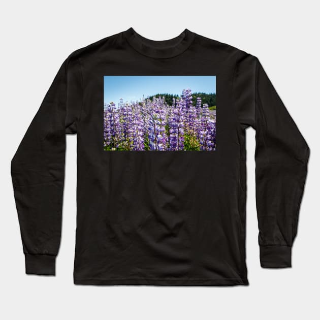 Close-up of lupine Long Sleeve T-Shirt by blossomcophoto